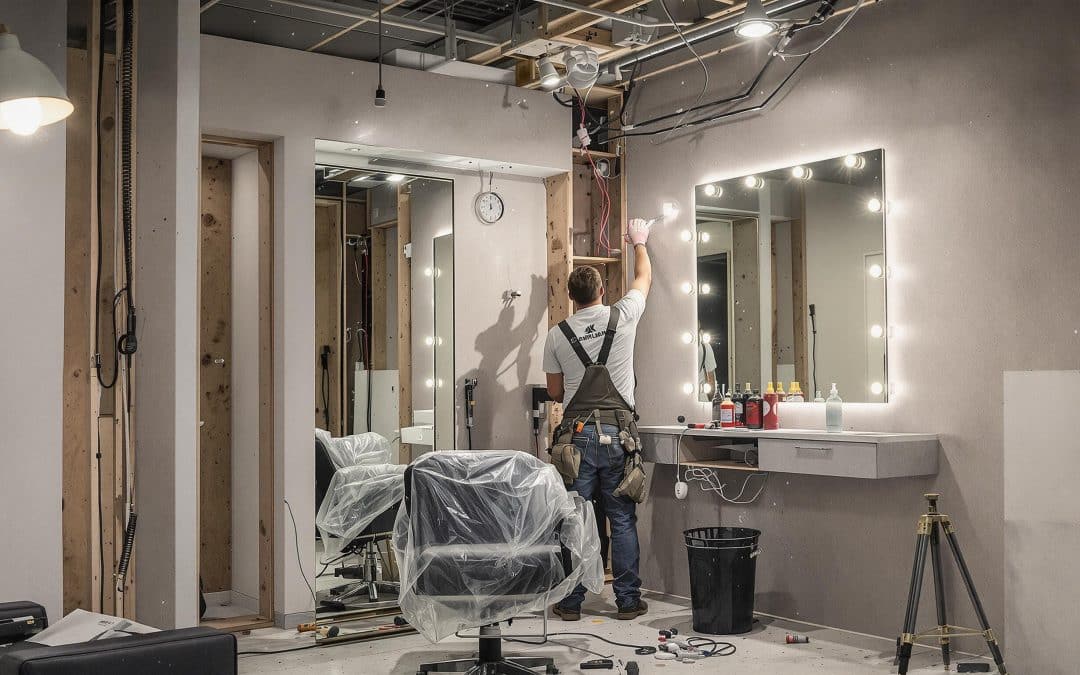 Rénovation salon coiffure : espace moderne